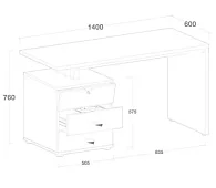 Стол компьютерный серия 10-1 Белый 