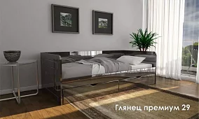 Кровать с Матрасом Глянец Кровати без механизма Черный
