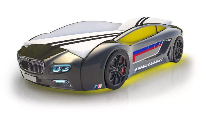 Кровать-машина Roadster БМВ с подъемным механизмом, Черный