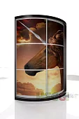 Радиусный шкаф-купе Мебелеф-12 Коричневый 