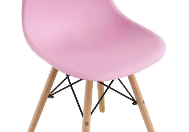 ф208а Стул деревянный Eames PC-015 light pink