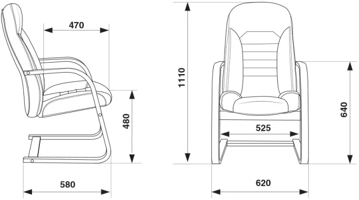 Кресло Бюрократ T-9923 WALNUT-AV, Черный
