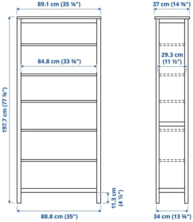 Стеллаж HEMNES, Белый