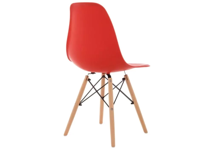 ф208а Стул деревянный Eames PC-015 красный