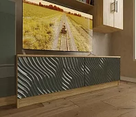 Стенка в гостиную 3D глянец 39 Зеленый