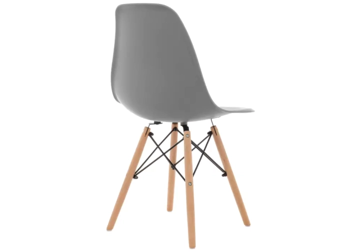 ф208а Стул деревянный Eames PC-015 серый