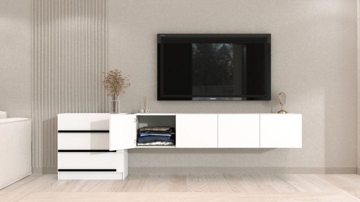 Комплект в гостиную Бастион 2.8 м, Белый