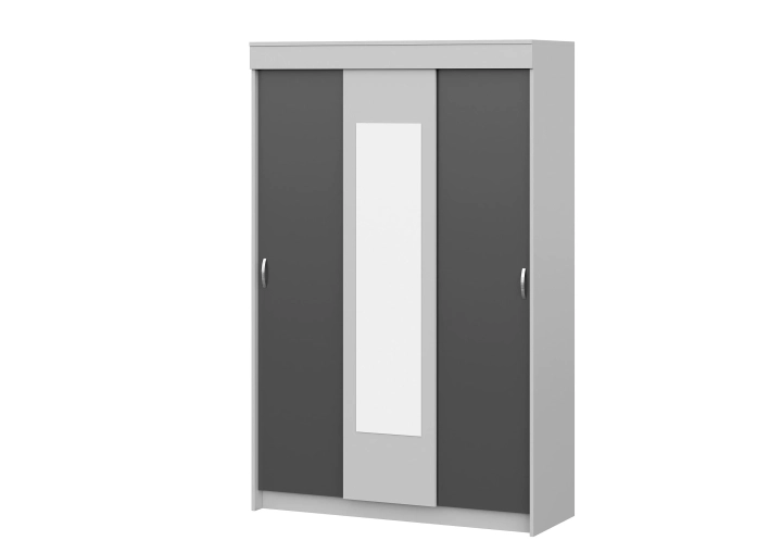Шкаф-купе Бассо 1.3 м (серый/серый графит), Серый