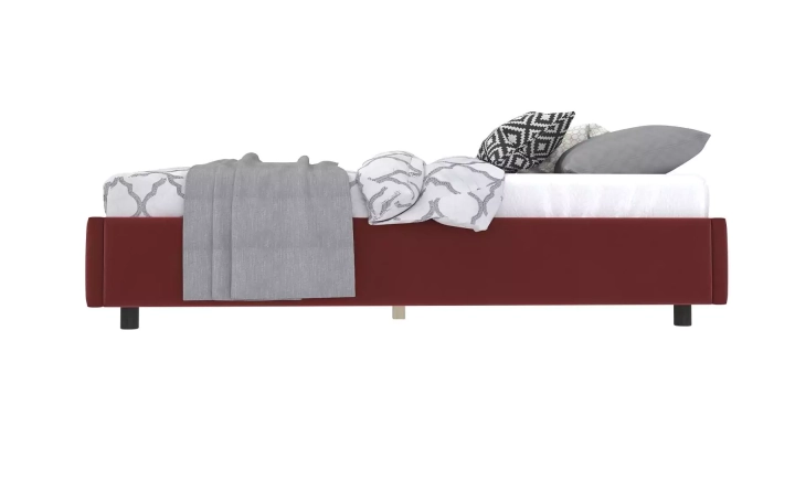Мягкая кровать SleepBox 140 без изголовья, Красный