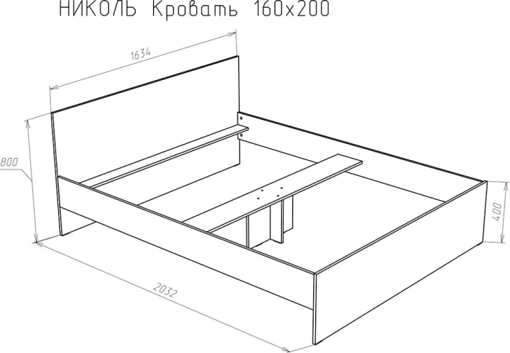 Кровать Модерн Николь, Белый