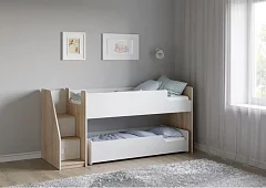 Двухъярусная кровать Легенда Кровати без механизма Белый