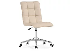Стул Квадро экокожа бежевая / хром Бежевый 