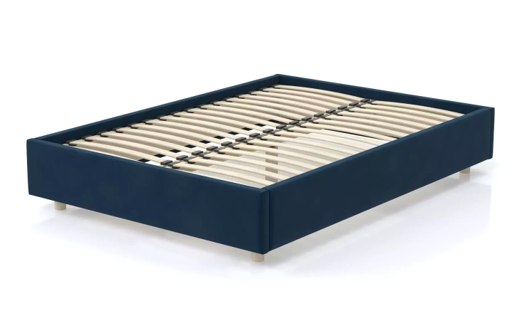 Мягкая кровать SleepBox 140 без изголовья, Синий