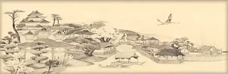 Прямой диван Японский стиль Книжка Бежевый
