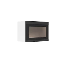 Шкаф верхний горизонтальный со стеклом ШВГС 500 Норд стекло (софт черный) 