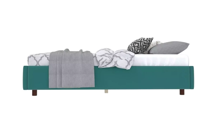 Мягкая кровать SleepBox 160 без изголовья, Бирюзовый