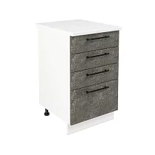 Шкаф нижний с ящиками ШНЯ 500 Нувель (бетон коричневый) 