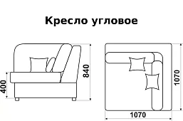 Угловой диван Моника Монца Без механизма Черный