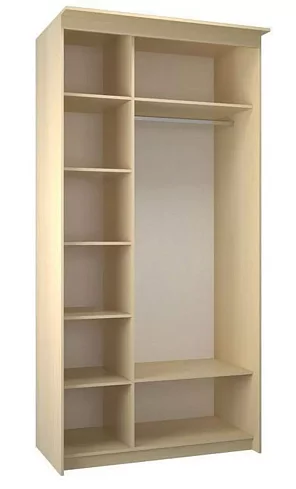 Шкаф-купе Эконом Миллениум 1184х2400х573 светлый роникон, Бежевый