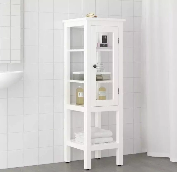 Шкаф со стеклянной дверцей HEMNES, Белый