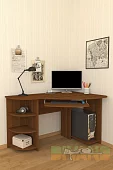 Компьютерный стол угловой Мебелеф-18 Коричневый