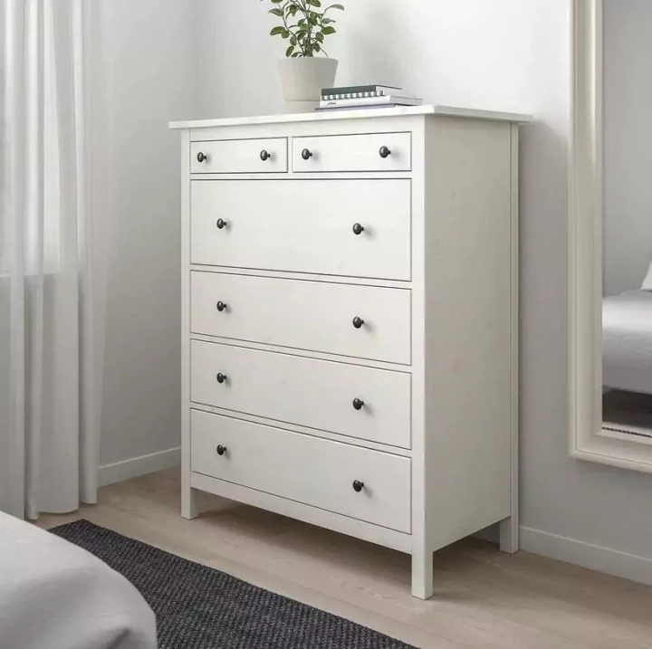 Комод с 6 ящиками HEMNES, Белый