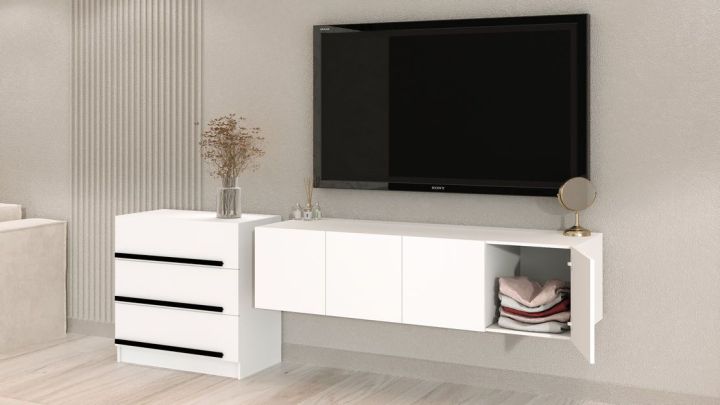 Комплект в гостиную Бастион 2.4 м, Белый
