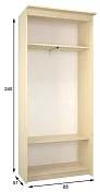 Шкаф-купе Эконом Миллениум 884х2400х573