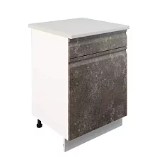 Шкаф нижний с ящиком ШН1Я 600 Бруклин (бетон коричневый) 