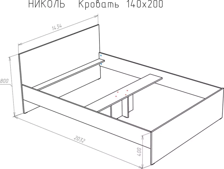 Кровать Модерн Николь, Белый