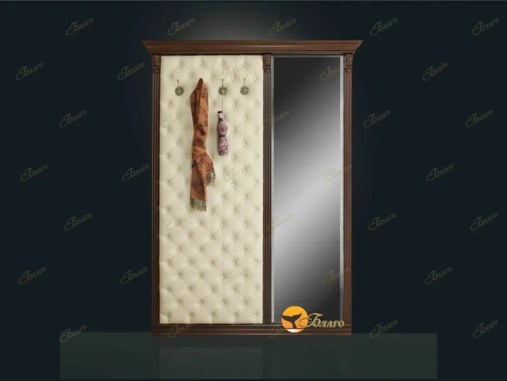 Вешалка с зеркалом Благо, Орех