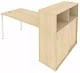 Рабочая станция с опорным шкафом-купе 3 Metal System Style, Бежевый