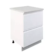 Шкаф нижний с ящиками ШНГ2Я 600 Бруклин (бетон белый) Белый