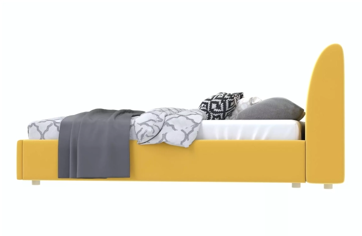 ф327а Мягкая кровать Бекка (желтая)