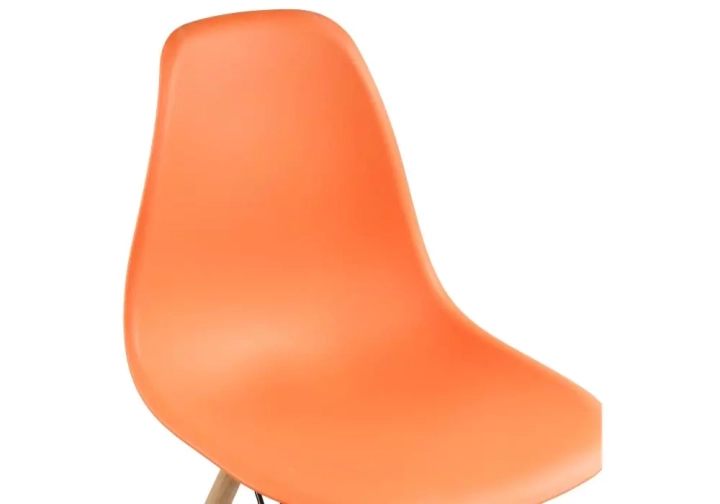 ф208а Стул деревянный Eames PC-015 orange