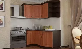 Кухня Классика угловая мдф на заказ Коричневый