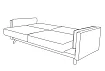 Прямой диван Крым Челси, Фиолетовый