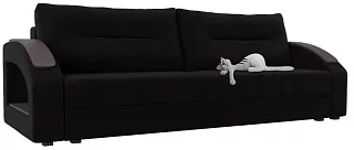Прямой диван Канзас Еврокнижка Черный