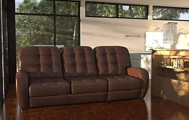 Прямой диван Соло Без механизма Красный