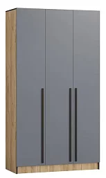 Шкаф трёхстворчатый Бастион 1.5 м № 2 (графит/дуб крафт золотой)
