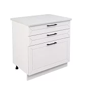Шкаф нижний с ящиками ШН3Я 800 Кёльн (софт пломбир) Белый