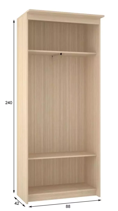 Шкаф-купе Эконом Миллениум 884х2400х423 светлый роникон, Бежевый