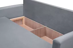 Прямой диван Нельсон Еврокнижка Серый