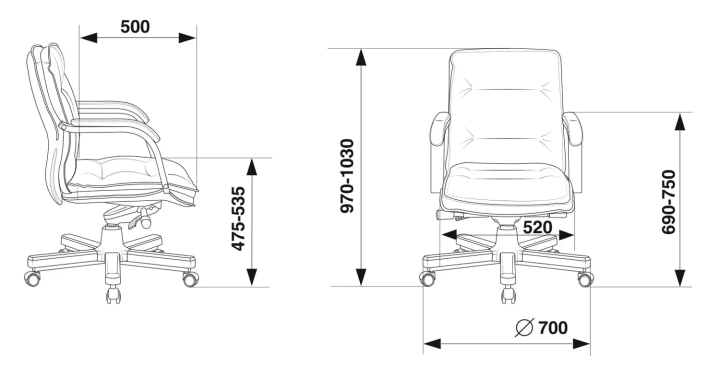 ф122 Кресло руководителя Бюрократ T-9927WALNUT-LOW диз24