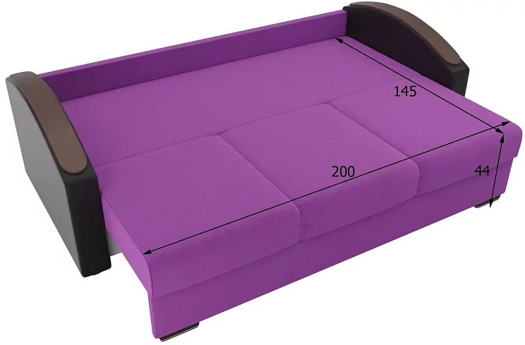 Прямой диван Монако slide, Фиолетовый