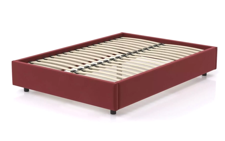 Мягкая кровать SleepBox 140 без изголовья, Красный