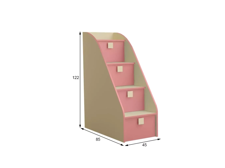ф98 Детская Радуга дизайн 3 лестница размеры