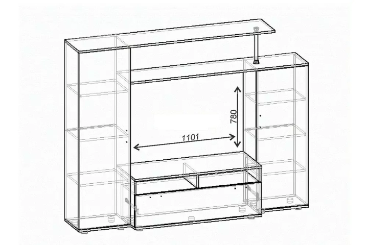Стенка Флокс 1 арт110, Бежевый