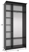 Шкаф-купе Эконом Миллениум 1184х2400х423 темный Коричневый