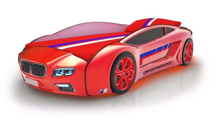 Кровать-машина Roadster БМВ с подъемным механизмом, Красный